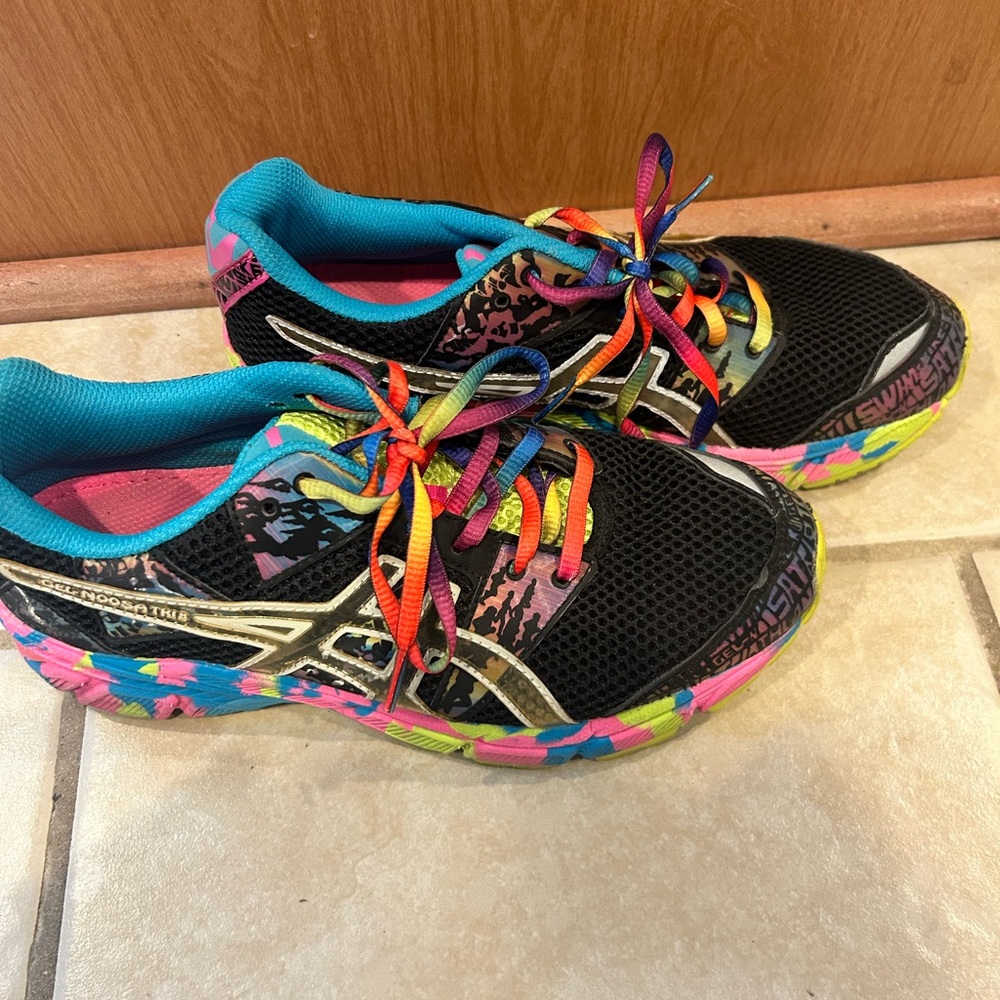 ASICS women’s rainbow sneakers